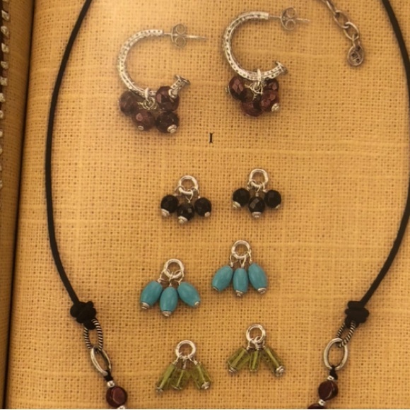 Silpada Interchangable Sterling Silver Hoop Earrings on Posts P1180 - Picture 1 of 4